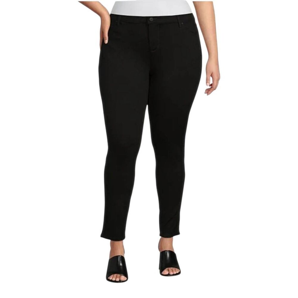 Code Bleu Black Skinny Stretch Pants Womens Size 24W NEW TAGS